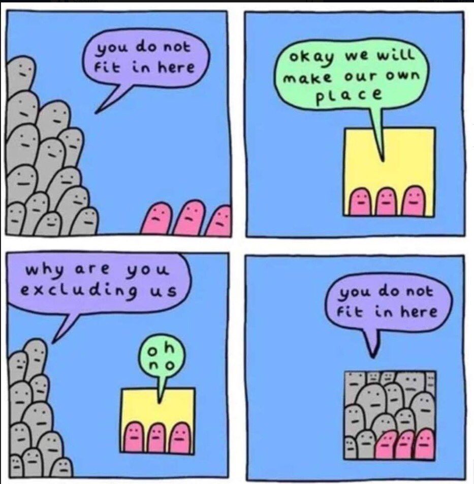 You do not fit here Blank Meme Template