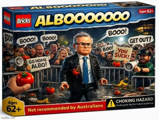 Albanese BRICKS for Christmas | image tagged in australia,islamic terrorism,anthony albanese,diversity is our strength | made w/ Imgflip meme maker