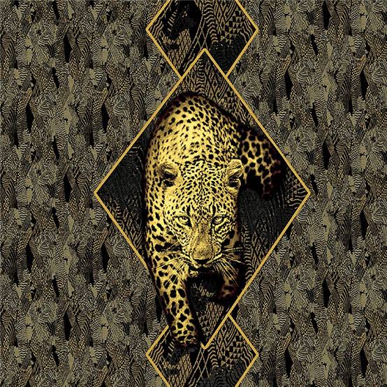Roberto Cavalli Gold Leopard On Gold Foil Base Blank Meme Template