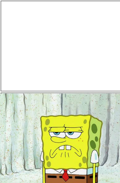 SpongeBob hates what Blank Meme Template