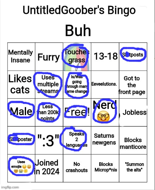 me | image tagged in untitledgoober's bingo | made w/ Imgflip meme maker