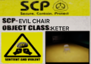 SCP EVIL CHAIR Blank Meme Template