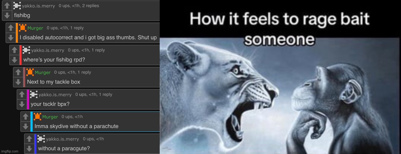 image tagged in how it feels to rage bait someone | made w/ Imgflip meme maker