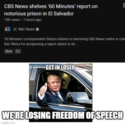 pedo prez is taking muh freedoms of speech | WE'RE LOSING FREEDOM OF SPEECH | made w/ Imgflip meme maker