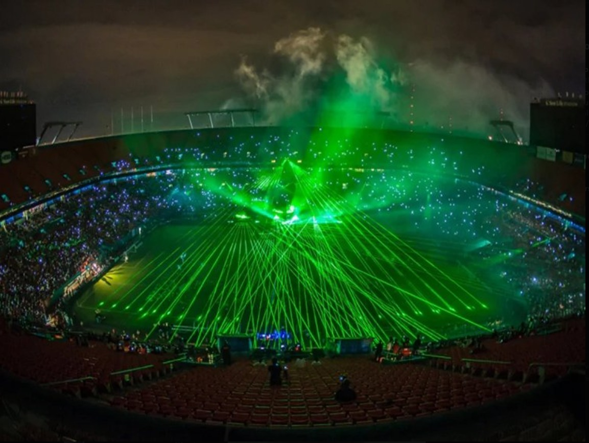 football stadium laser Blank Meme Template