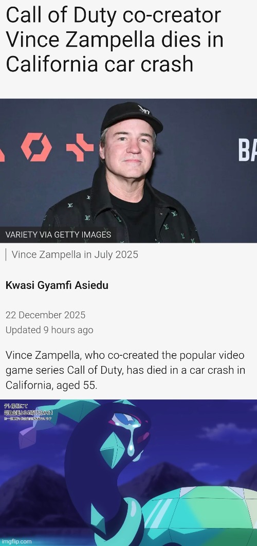 Sorry to all people who love him. :( | image tagged in call of duty,rip | made w/ Imgflip meme maker