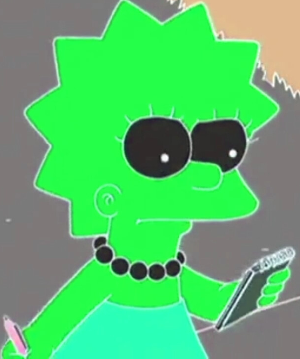 Green Lisa Simpson Blank Meme Template