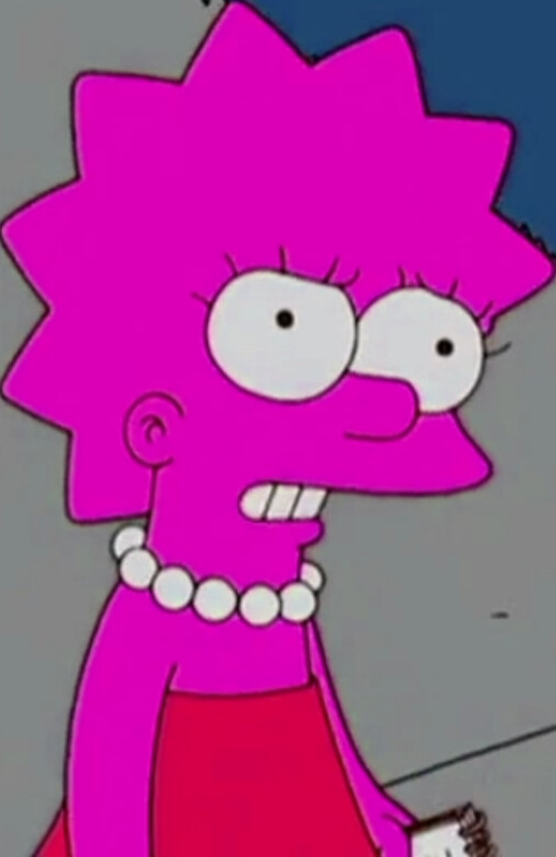 Pink Lisa Simpson Blank Meme Template