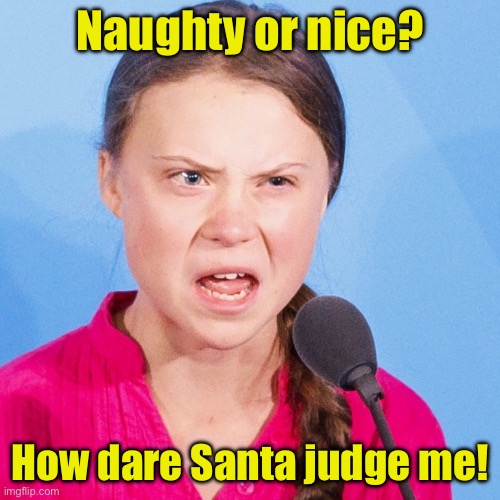 How dare Santa judge me | Naughty or nice? How dare Santa judge me! | image tagged in how dare you | made w/ Imgflip meme maker