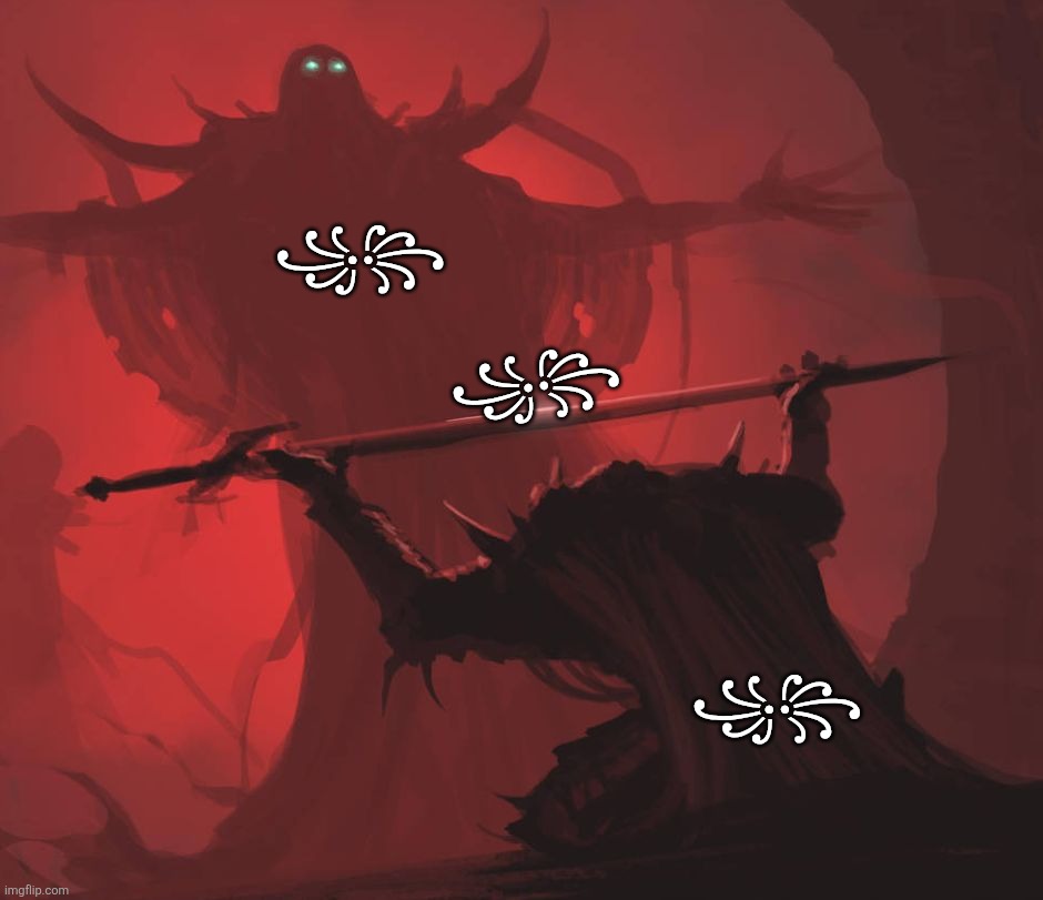 ꧁꧂ | ꧁꧂; ꧁꧂; ꧁꧂ | image tagged in man giving sword to larger man | made w/ Imgflip meme maker