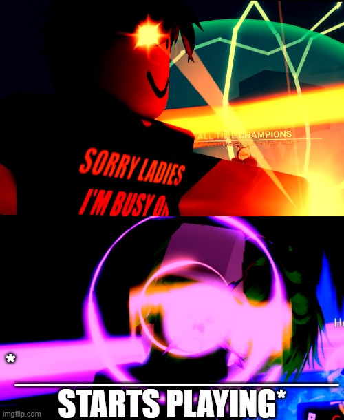 Anime Battle Music Blank Meme Template