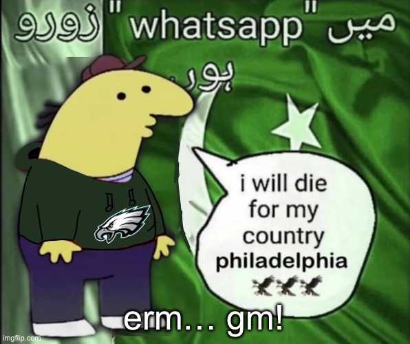 charlie will die for his country | erm… gm! | image tagged in charlie will die for his country | made w/ Imgflip meme maker