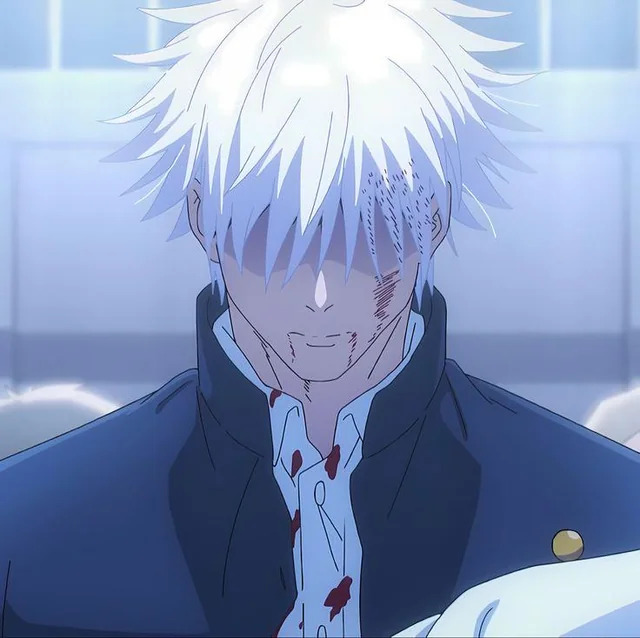 Gojo Stare Blank Meme Template