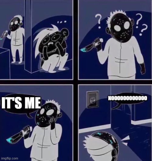 not Golden freddy! | NOOOOOOOOOOOO; IT'S ME | image tagged in hiding from serial killer,fnaf | made w/ Imgflip meme maker