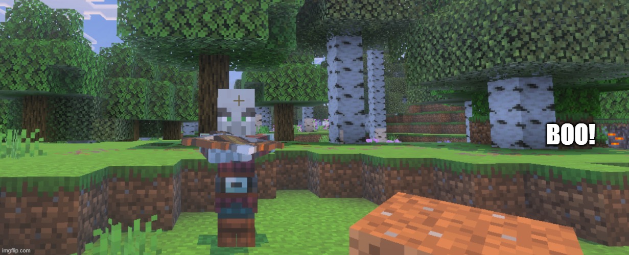 Pillager | BOO! | image tagged in pillager | made w/ Imgflip meme maker