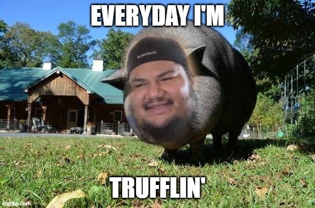 Isaac Guest | EVERYDAY I'M; TRUFFLIN' | image tagged in isaac guest,memes,funny memes | made w/ Imgflip meme maker