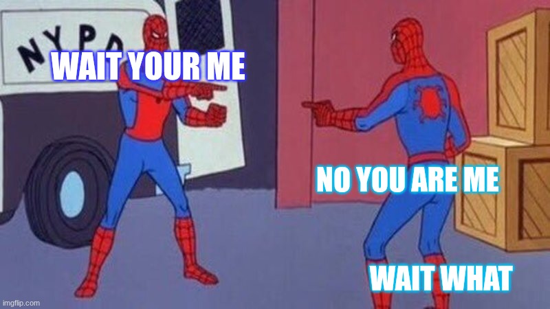 Wait what | WAIT YOUR ME; NO YOU ARE ME                                               WAIT WHAT | image tagged in wait what | made w/ Imgflip meme maker