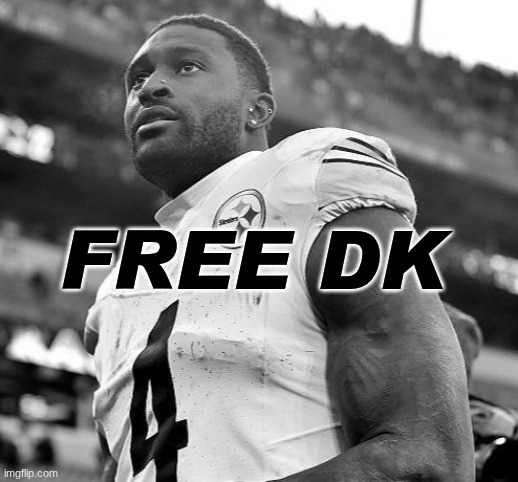 DK Metcalf meme | FREE DK | image tagged in memes,dk metcalf,nfl memes,pittsburgh steelers,steelers,sports | made w/ Imgflip meme maker