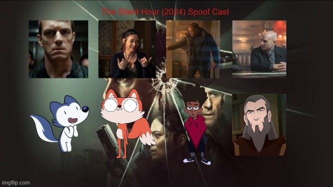 Credit to Mico the Ninjago Fan 2024 for this used | image tagged in meme,memes,spoof cast,the silent hour,characters,roles | made w/ Imgflip meme maker