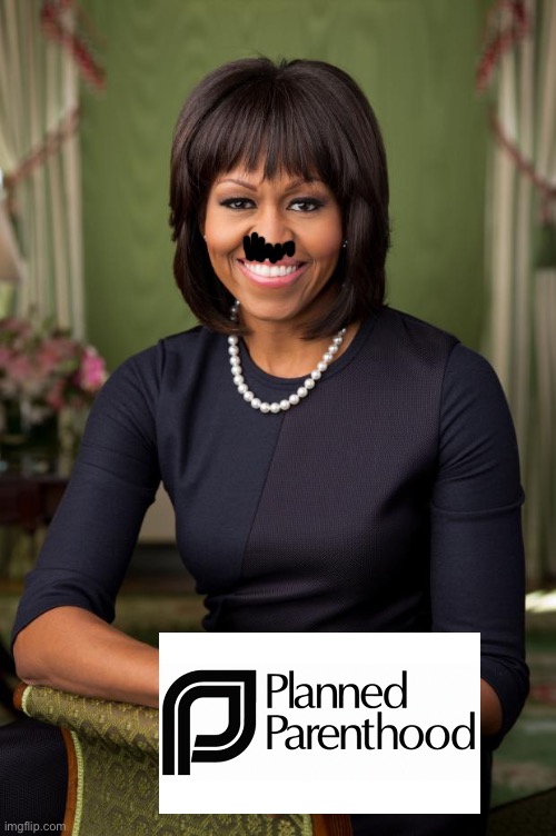 Big Mike the Eugenicist | image tagged in michelle obama,worse than hitler | made w/ Imgflip meme maker