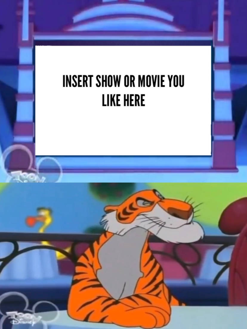 Shere Khan Watching EG The Camping Episode Blank Meme Template