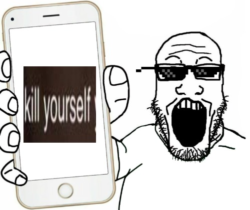 Soyjak tells you to KYS Blank Meme Template