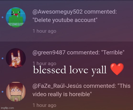blessed love yall ❤ | made w/ Imgflip meme maker
