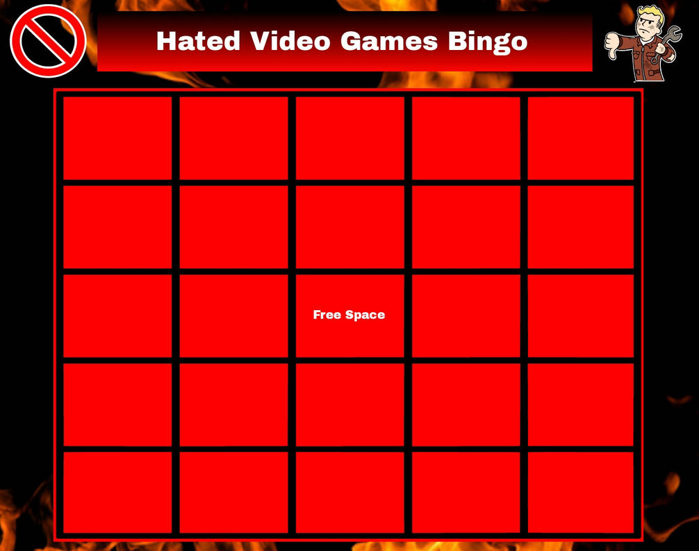 hated video games bingo Blank Meme Template
