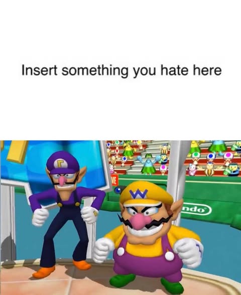 Wario Bros hates what Blank Meme Template