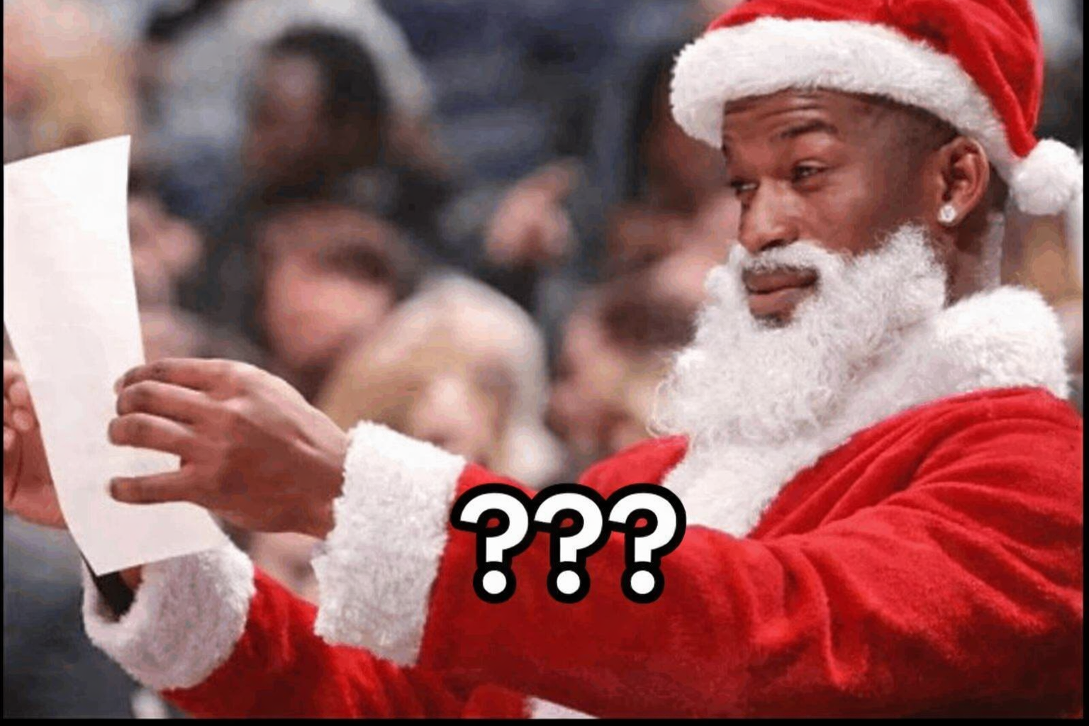 Jimmy Butler as Santa Blank Meme Template