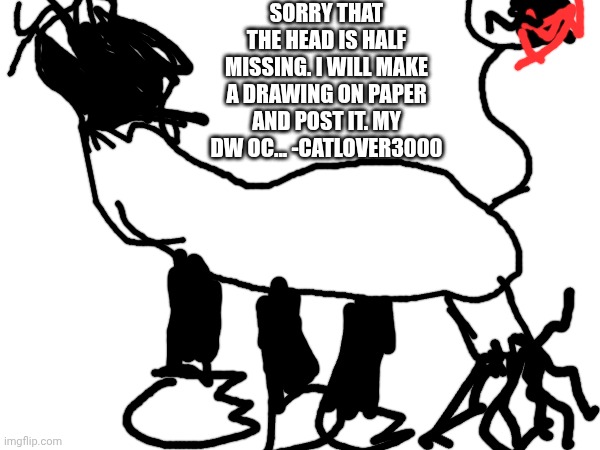 My dw oc... | SORRY THAT THE HEAD IS HALF MISSING. I WILL MAKE A DRAWING ON PAPER AND POST IT. MY DW OC... -CATLOVER3000 | image tagged in dandy's world,loafy,oc | made w/ Imgflip meme maker