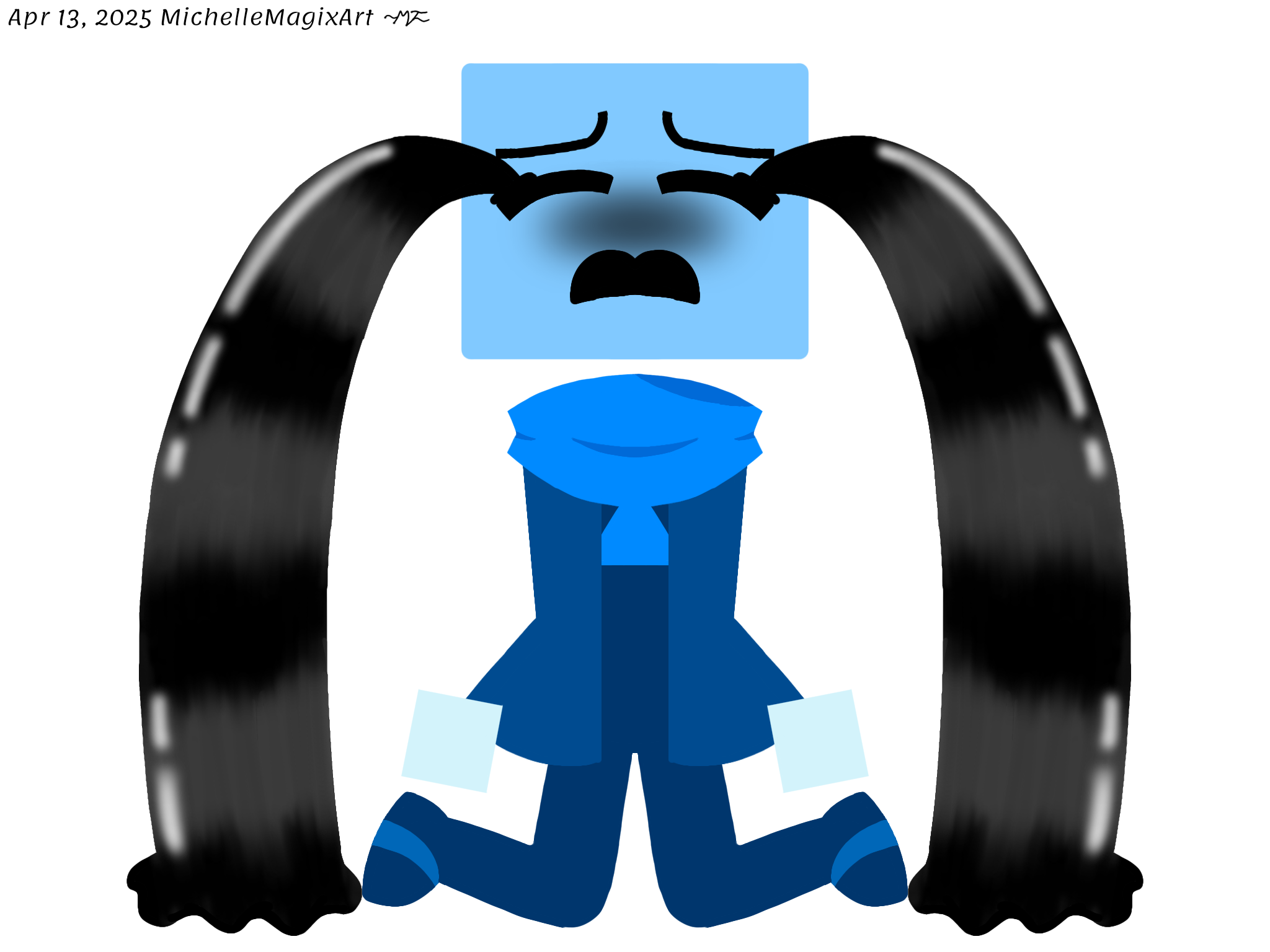 Cube crying Blank Meme Template