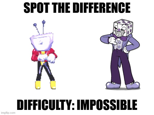 these two characthers are frighteningly similar | SPOT THE DIFFERENCE; DIFFICULTY: IMPOSSIBLE | made w/ Imgflip meme maker