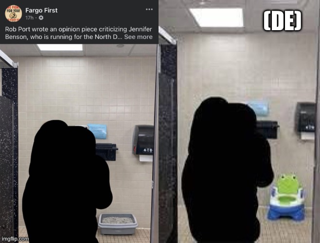 Fargo School Litterbox | (DE) | image tagged in fargo first,darius endres,sports vape,fargo,north dakota,litterbox | made w/ Imgflip meme maker