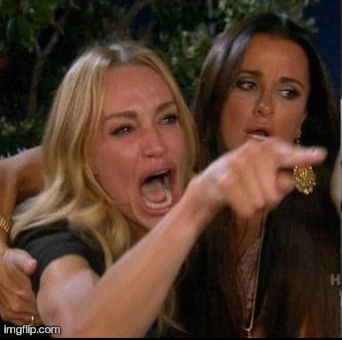 Angry woman shouting Blank Meme Template