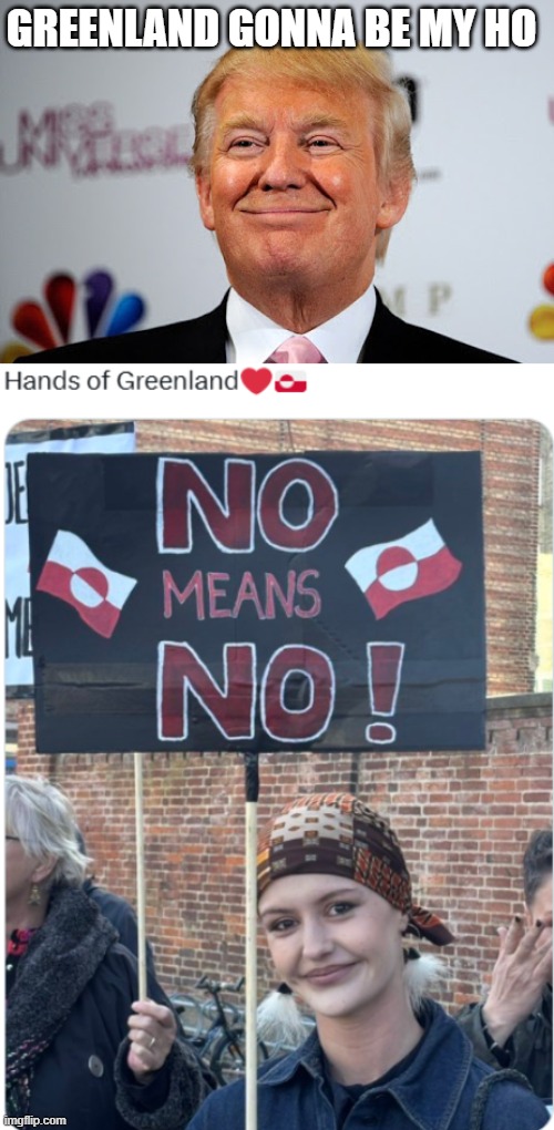 I Want Greenland | GREENLAND GONNA BE MY HO | image tagged in donald trump approves | made w/ Imgflip meme maker
