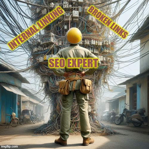 SEO Expert and Internal and broken links | BROKEN LINKS; INTERNAL LINKING; SEO EXPERT | image tagged in seo | made w/ Imgflip meme maker