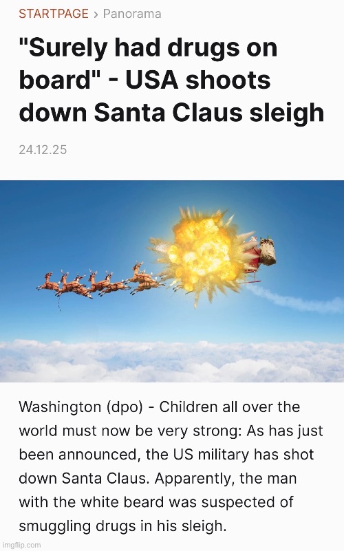 There goes Christmas | image tagged in santa,christmas,conservatives,usa | made w/ Imgflip meme maker