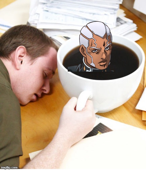 caPUCCIno | image tagged in coffee morning sleeping desk | made w/ Imgflip meme maker