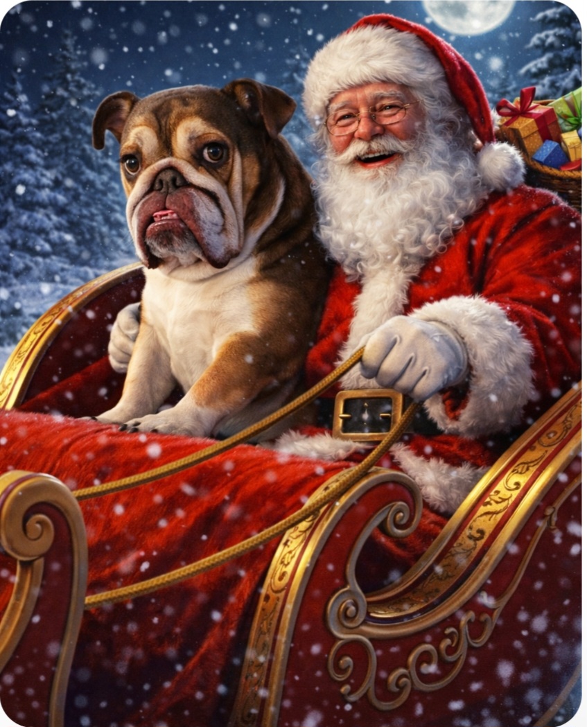 Sophie with Santa Blank Meme Template