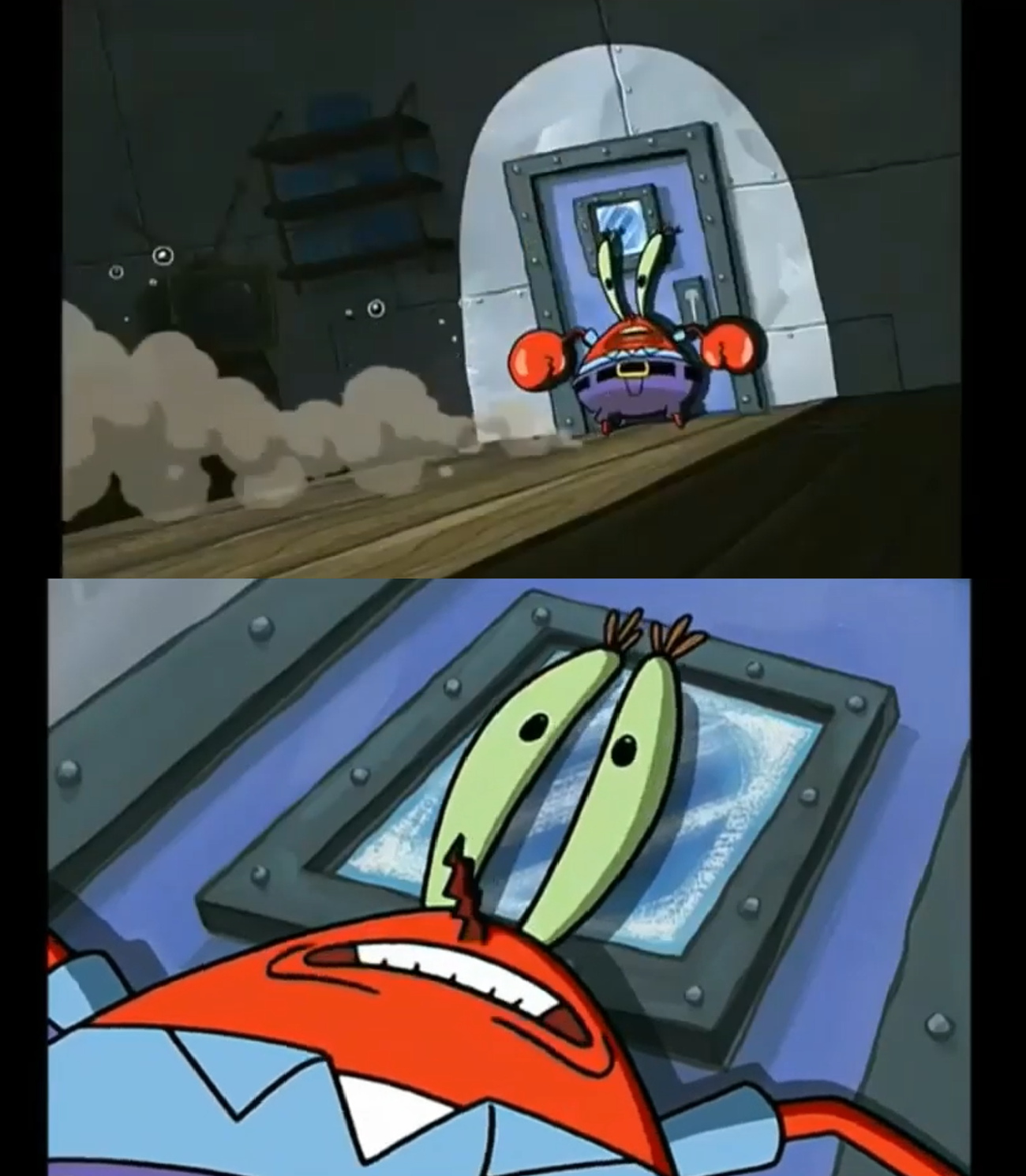 Mr Krabs Ice is a Myth Blank Meme Template