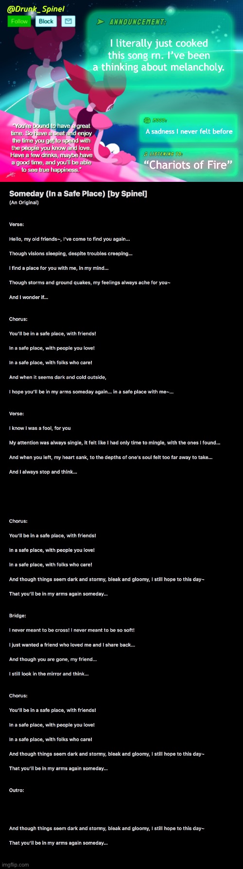 Cooked again. Please do tell me how you feel about it. | I literally just cooked this song rn. I’ve been a thinking about melancholy. A sadness I never felt before; “Chariots of Fire” | made w/ Imgflip meme maker