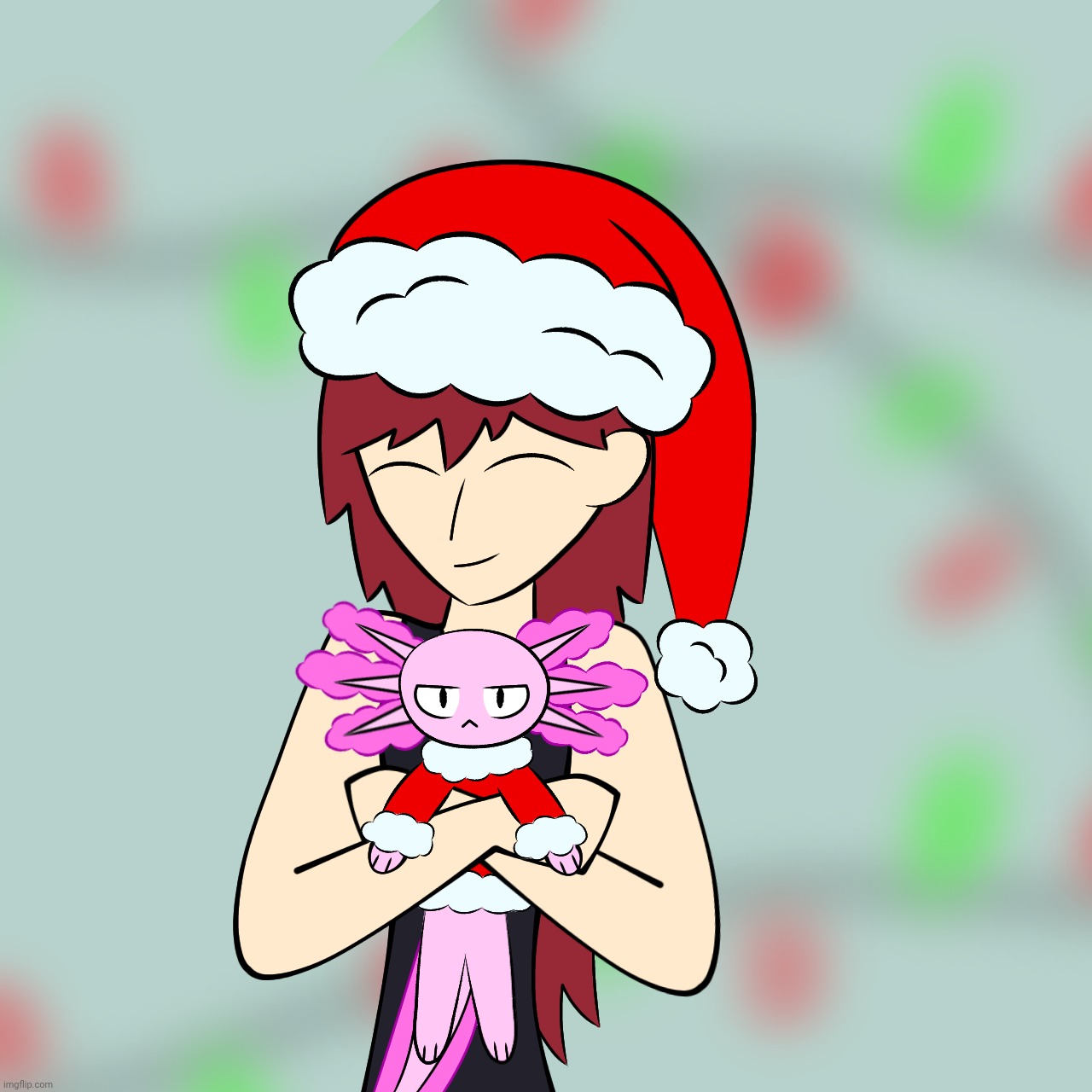 Aurora and Comet (he clawed the sweater to shreds right after this picture) | made w/ Imgflip meme maker