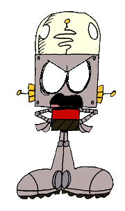 Robot Jones in White Angry Eyes Meme Template