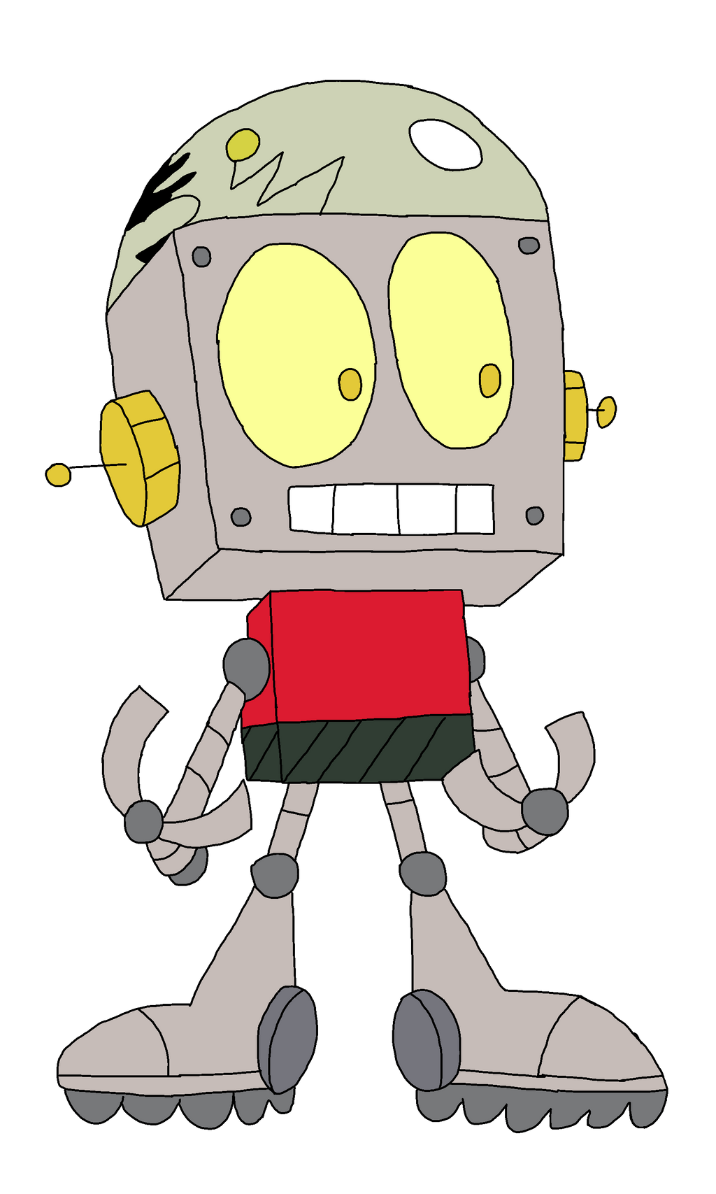Robot Jones in ok ko art style Blank Meme Template
