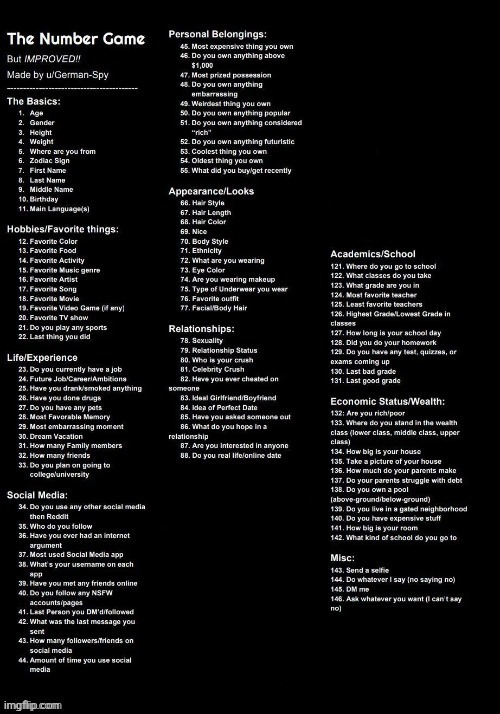 the number game (actually sexless this time) | image tagged in the number game actually sexless this time | made w/ Imgflip meme maker