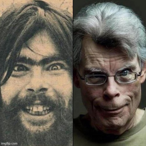 Stephen King in the 70s vs Stephen King in his 70s | image tagged in msmg,memes | made w/ Imgflip meme maker