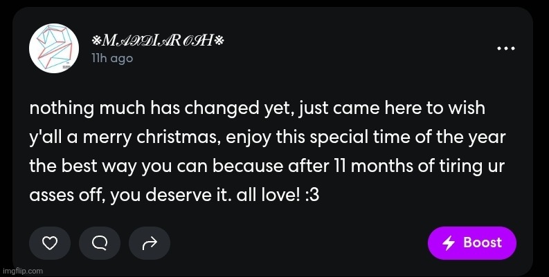 HAVE A GOOD ONE <3 | image tagged in merry christmas | made w/ Imgflip meme maker