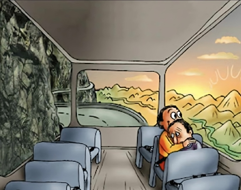sad guy sitting on happy guy bus meme Blank Meme Template