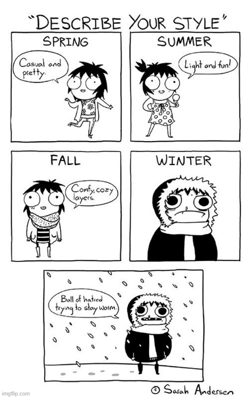 image tagged in style,seasons,winter,ball,hatred,oof | made w/ Imgflip meme maker